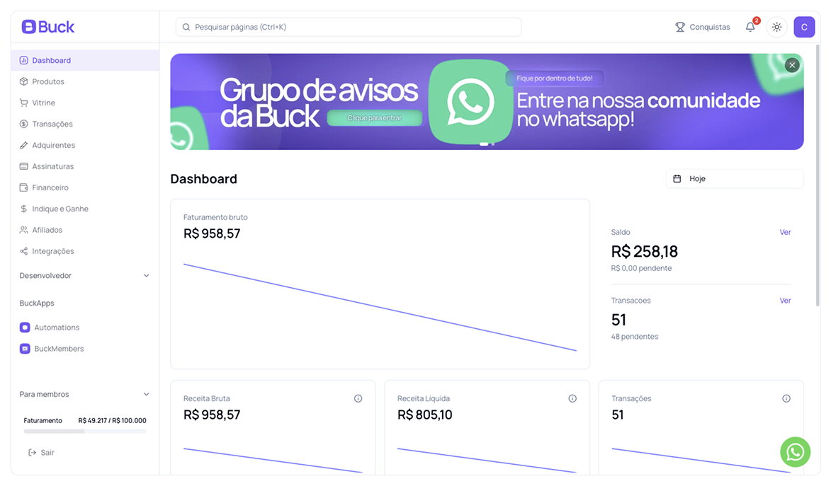 BuckPay — gateway de pagamentos
